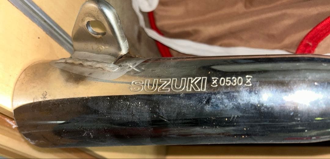 GN125 マフラー 純正ぶった切り