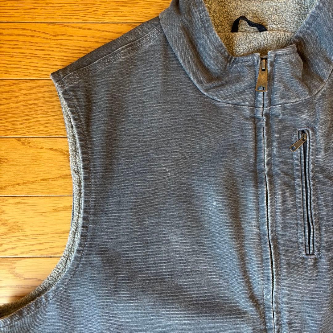 【希少】Carhartt カーハート　ダックベスト 裏ボア　2XL グレー