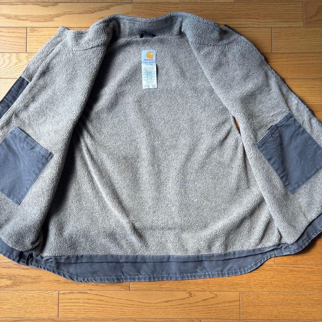 【希少】Carhartt カーハート　ダックベスト 裏ボア　2XL グレー