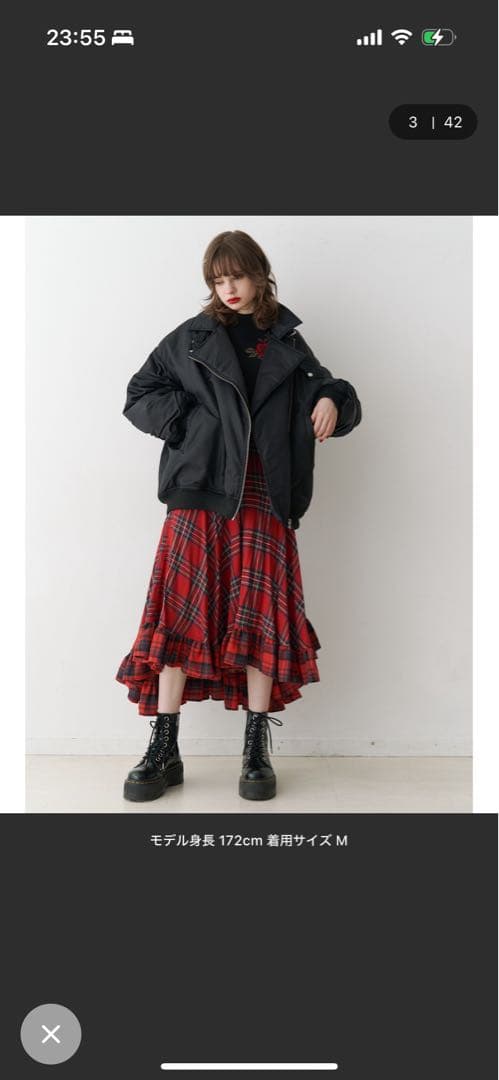 jouetie【ZOZOTOWN限定】クレイジーチェックフリルスカート