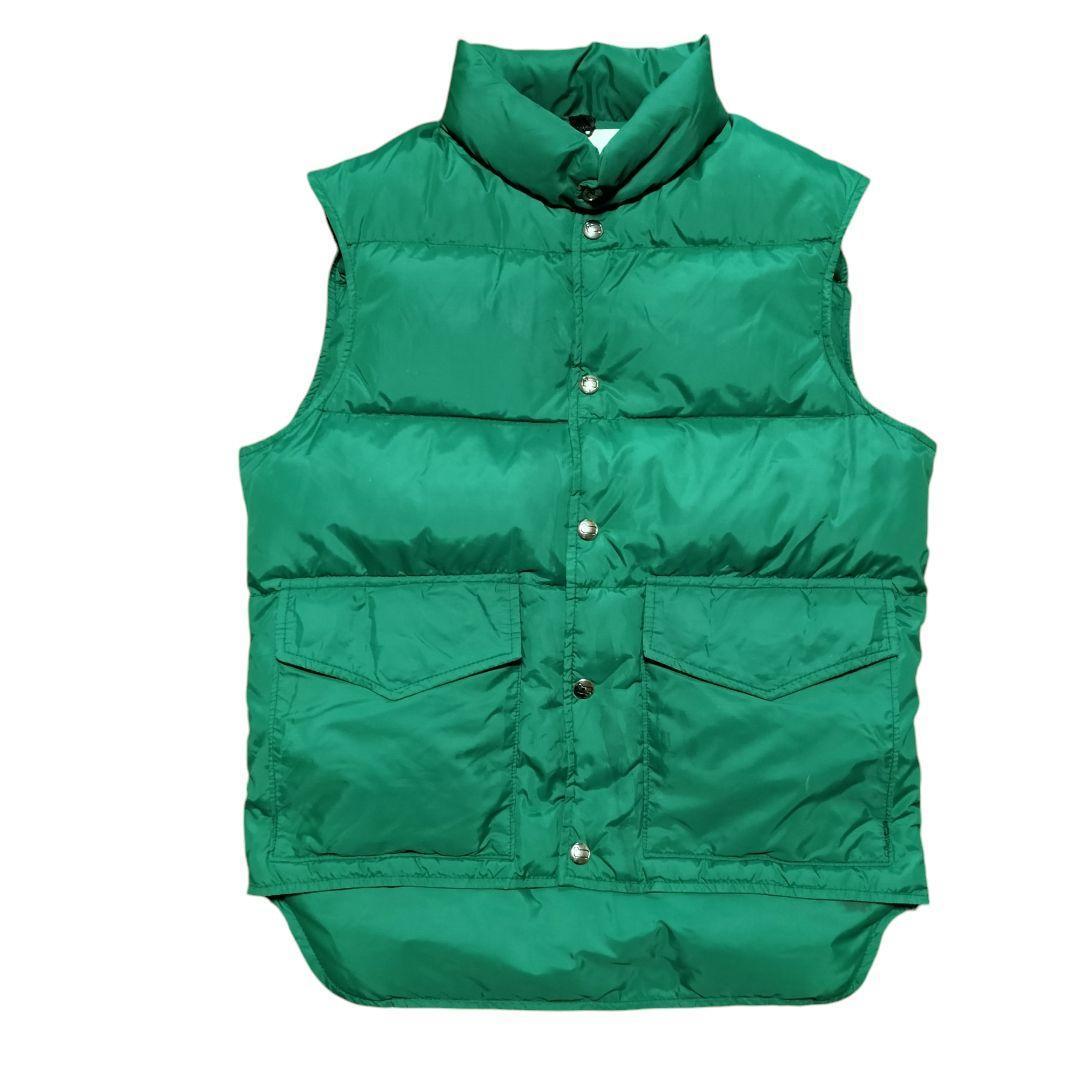 Woolrich ウールリッチ ダウンベスト S グリーン 70s 白タグ