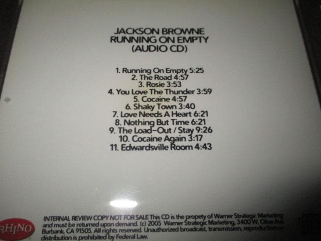 洋楽 Jackson Browne Running On Empty (RARE!!)