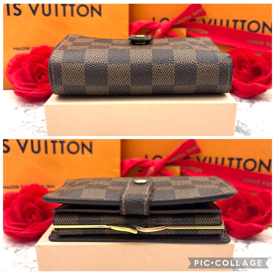 【極美品】 ルイヴィトン ダミエ ヴィエノワ がま口 折り財布