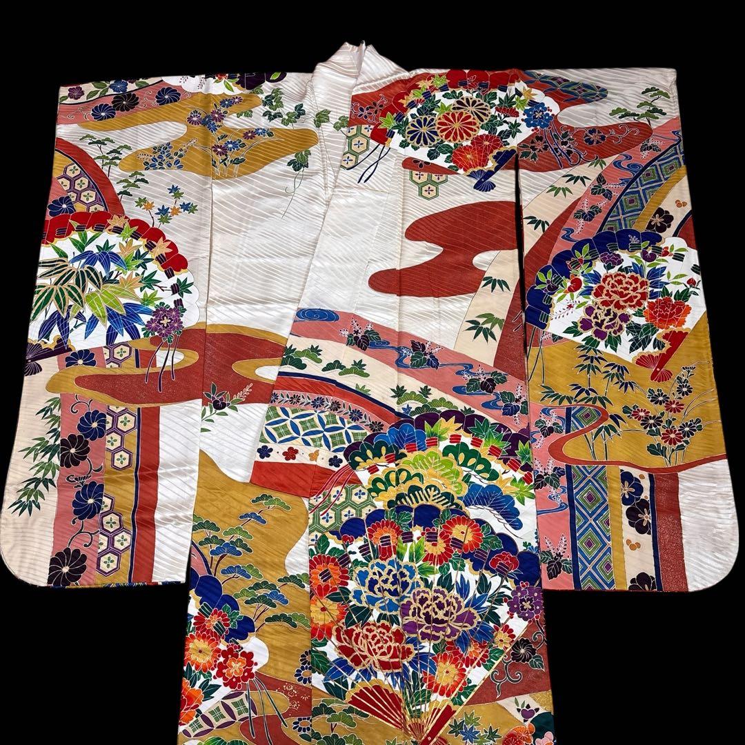 (う39) 錦彩の花宴✨豪華絢爛 手描き古典吉祥文様 アンティーク振袖セット㊗️