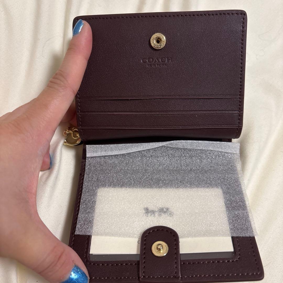 値下げ交渉⭕️COACH折りたたみ財布　人気デザインミニ財布