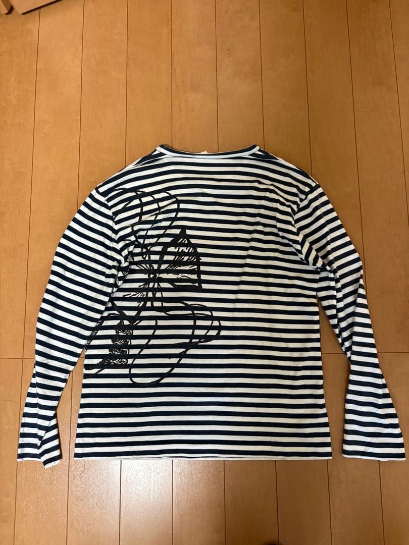 COMME des GARÇONS ストライプ 長袖Tシャツ　イラスト