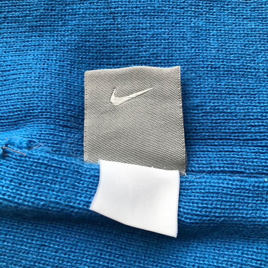 【00s】NIKE ビーニー　ニット帽　刺繍ロゴ　vintage Y2K