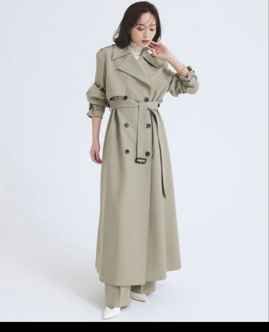 【美品】ウールギャバジントレンチコート