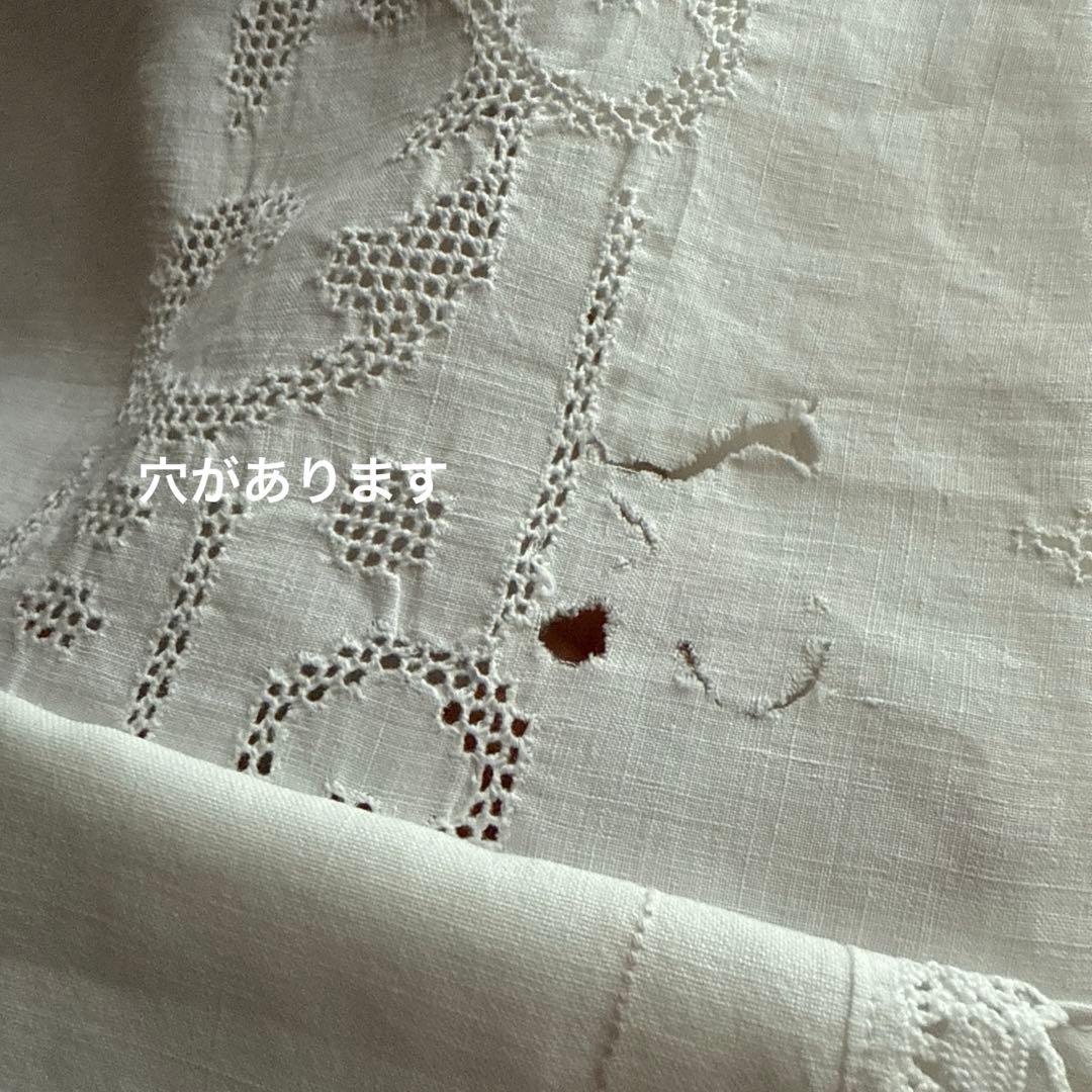 フランスアンティーク刺繍カフェカーテンஐ⋆*ドイリー付き♡