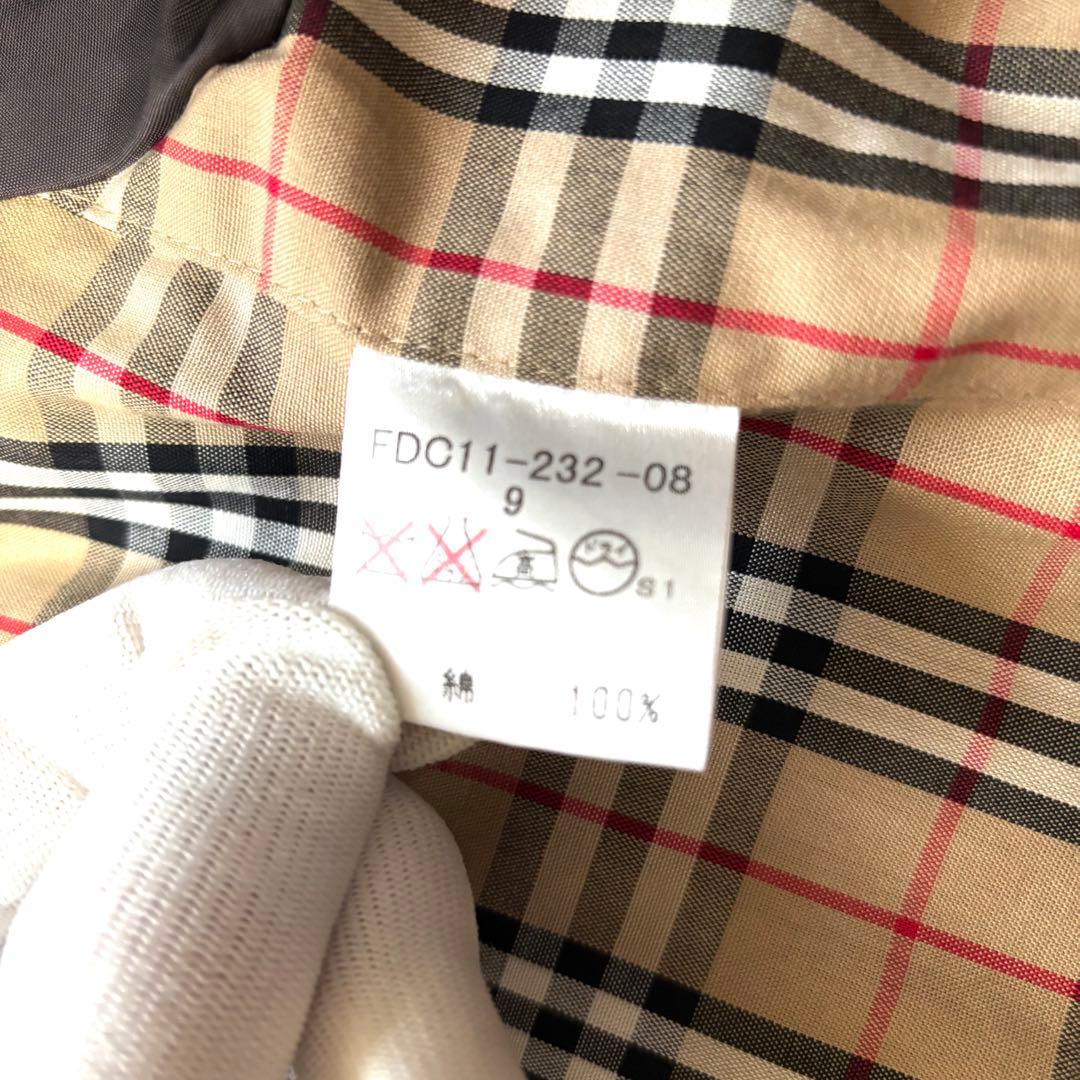 【美品】 バーバリー ノバチェック コート ベルト付 グレー M