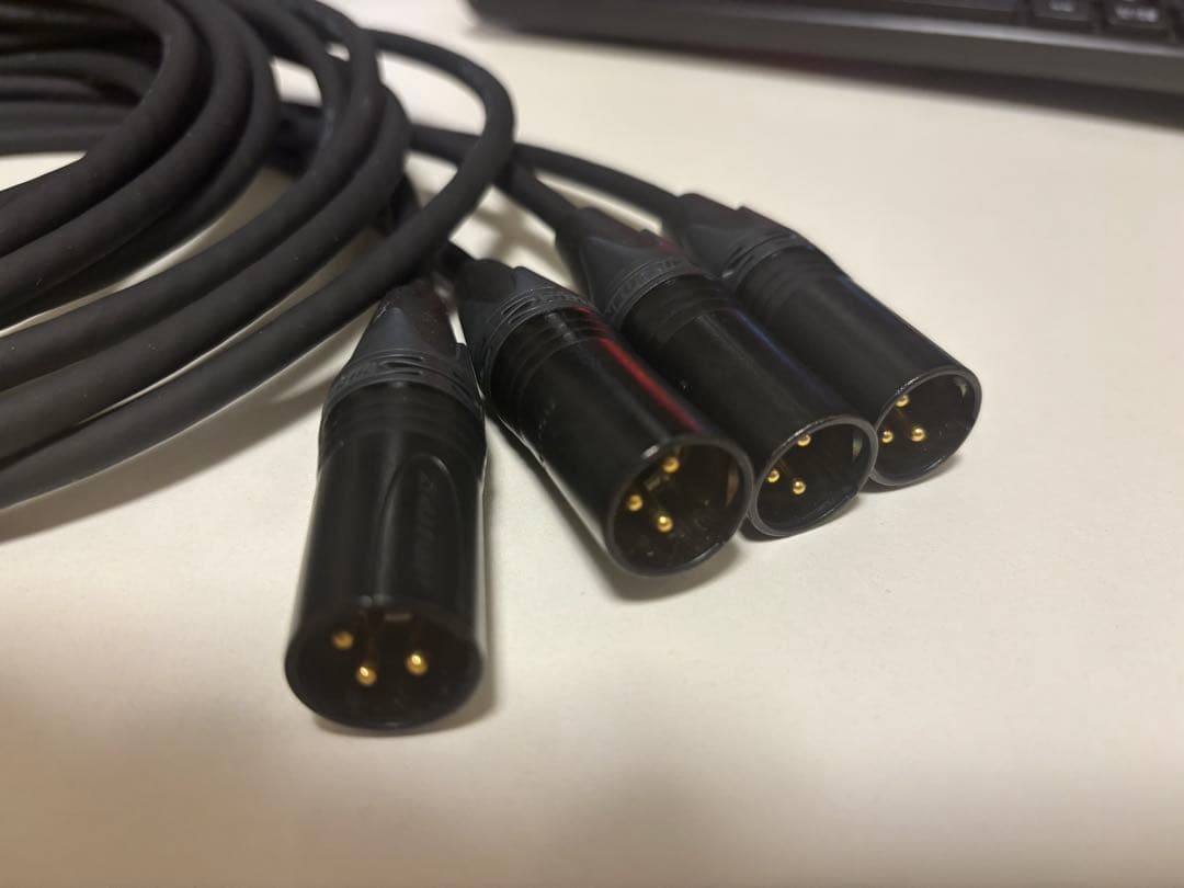 ノイトリック BELDEN TRS-XLR オス ２M 変換ケーブル ４本