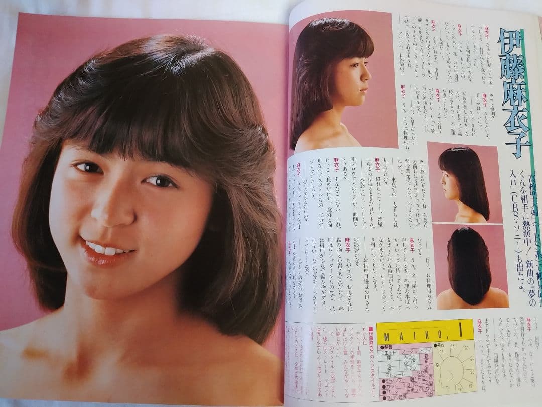 明星ヘアカタログ '83 夏の号　 希少品　レア