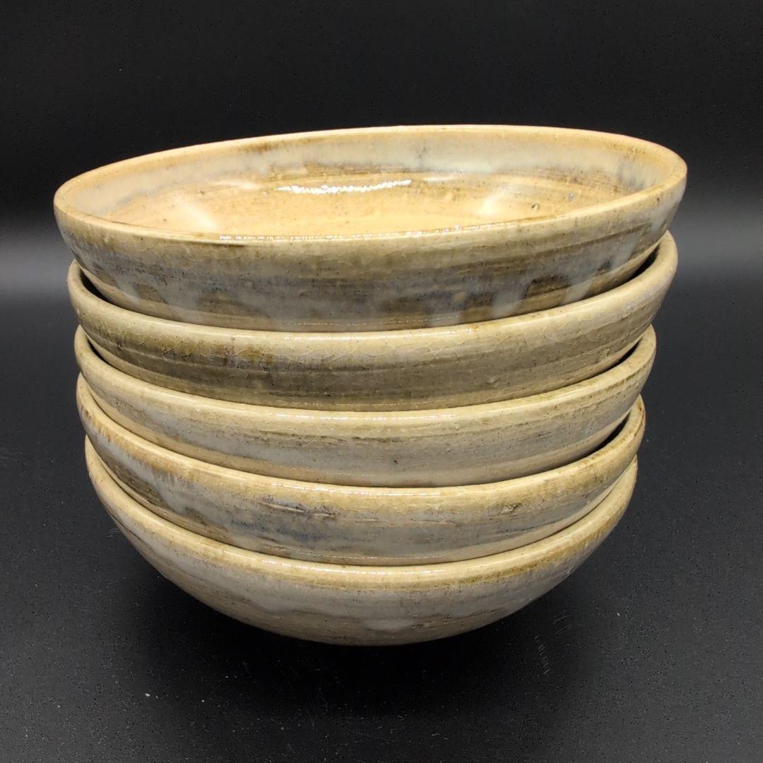 【新品】越前焼 陶器製 ベージュ 小鉢 5個セット