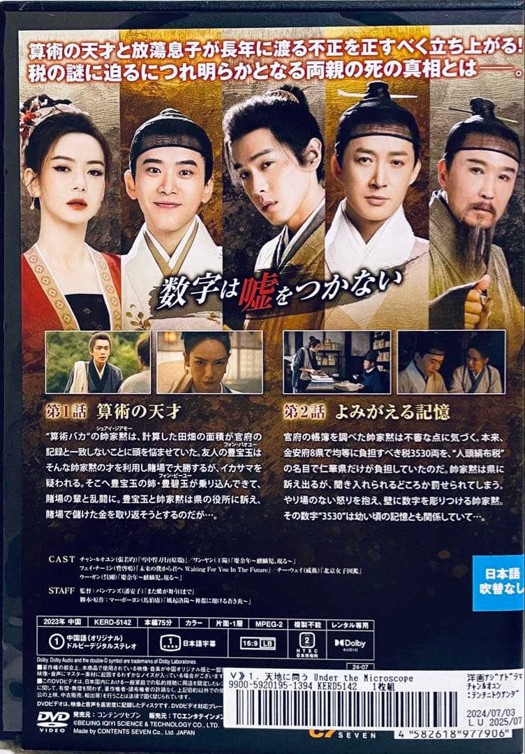 天地に問う　【全7巻】　レンタル版DVD 全巻セット　チャン・ルオユン