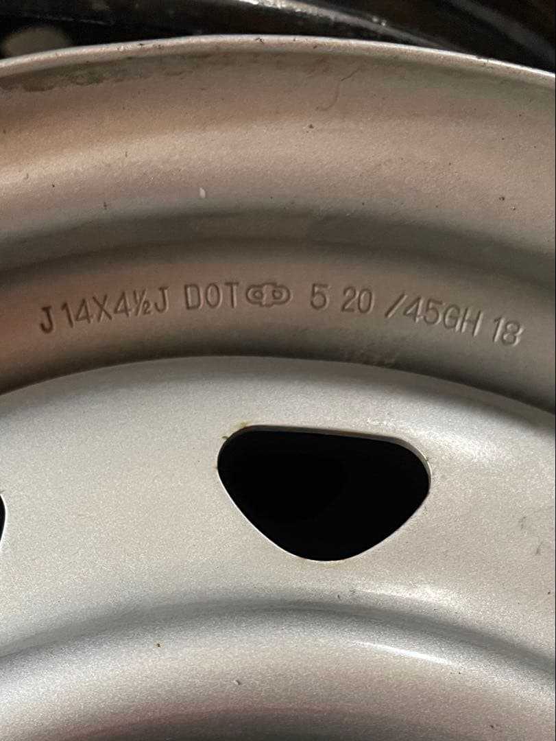 14インチ スチールホイール 4本セット（155/65R14対応）