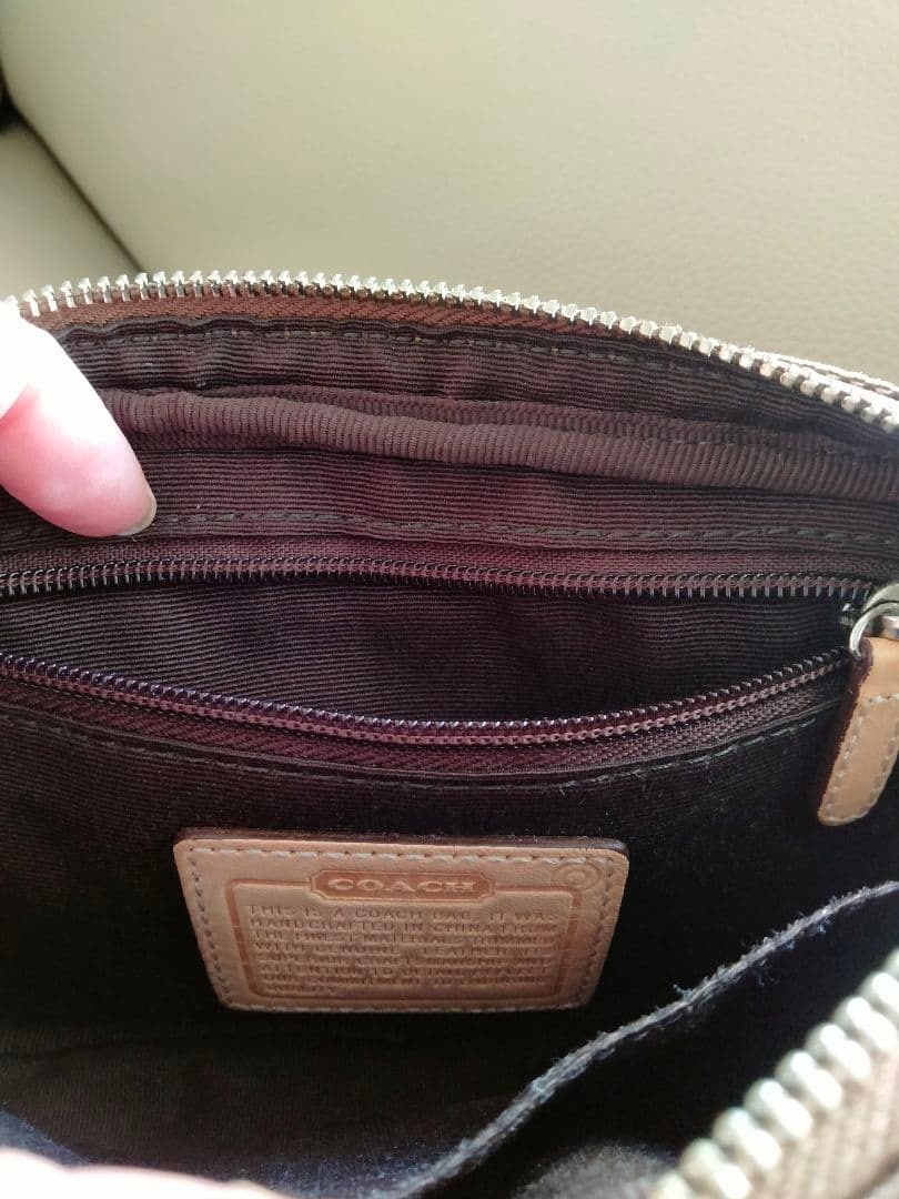【美品未使用】』COACH ウエストポーチ シグネチャー ベージュ キャンバス