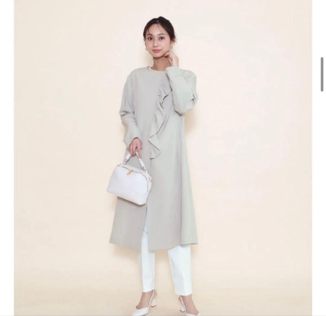 新品＊フェンネル fennel フロントフリル＊ライトコート　ベージュ　ヤマダヤ