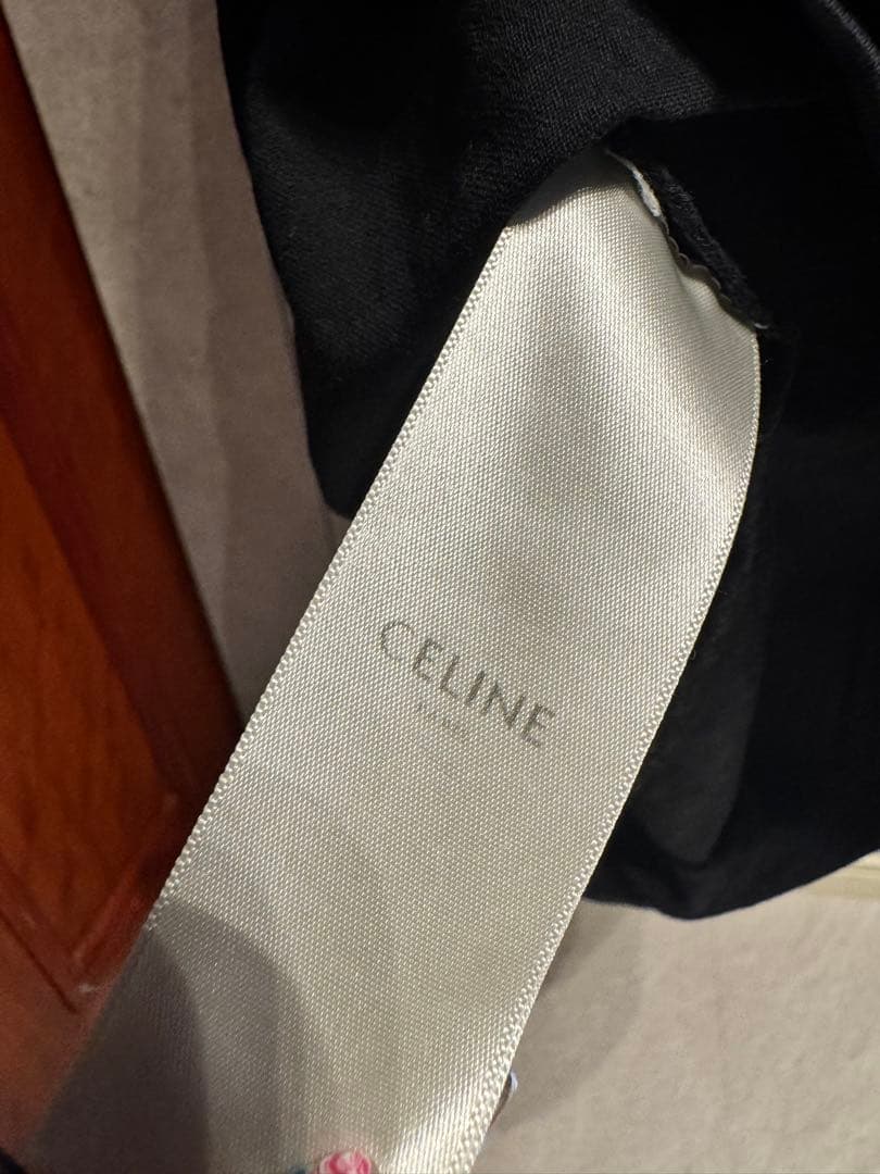 CELINE ブラック Tシャツ イベントプリント
