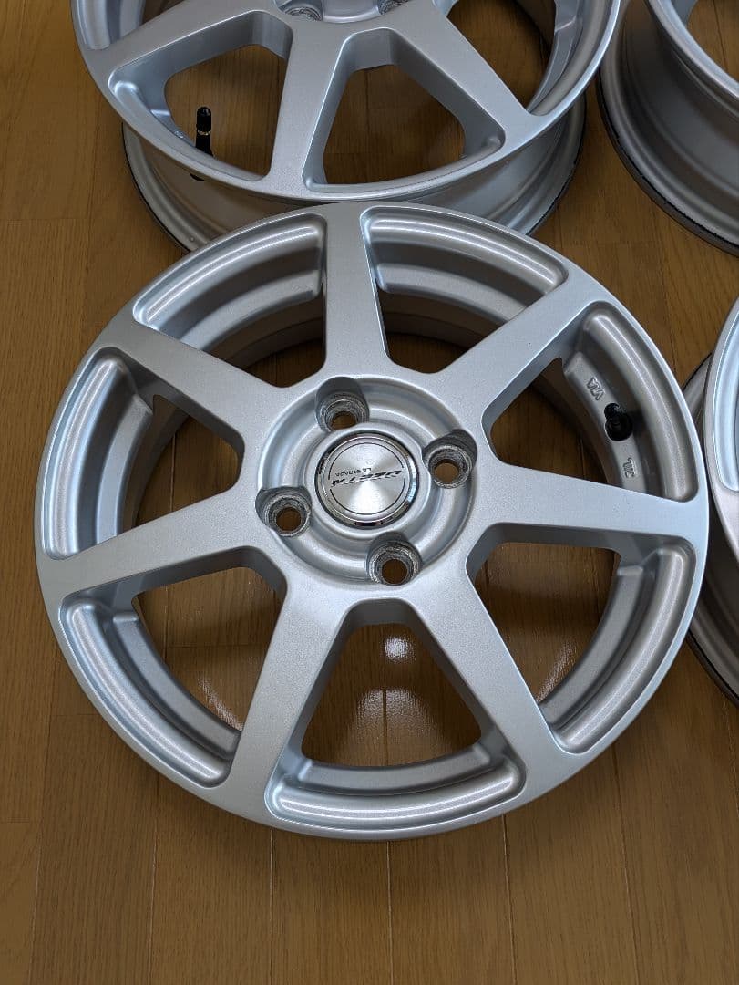 【美品:送料無料】14インチホイール　4.5J ＋45 PCD100 4本セット