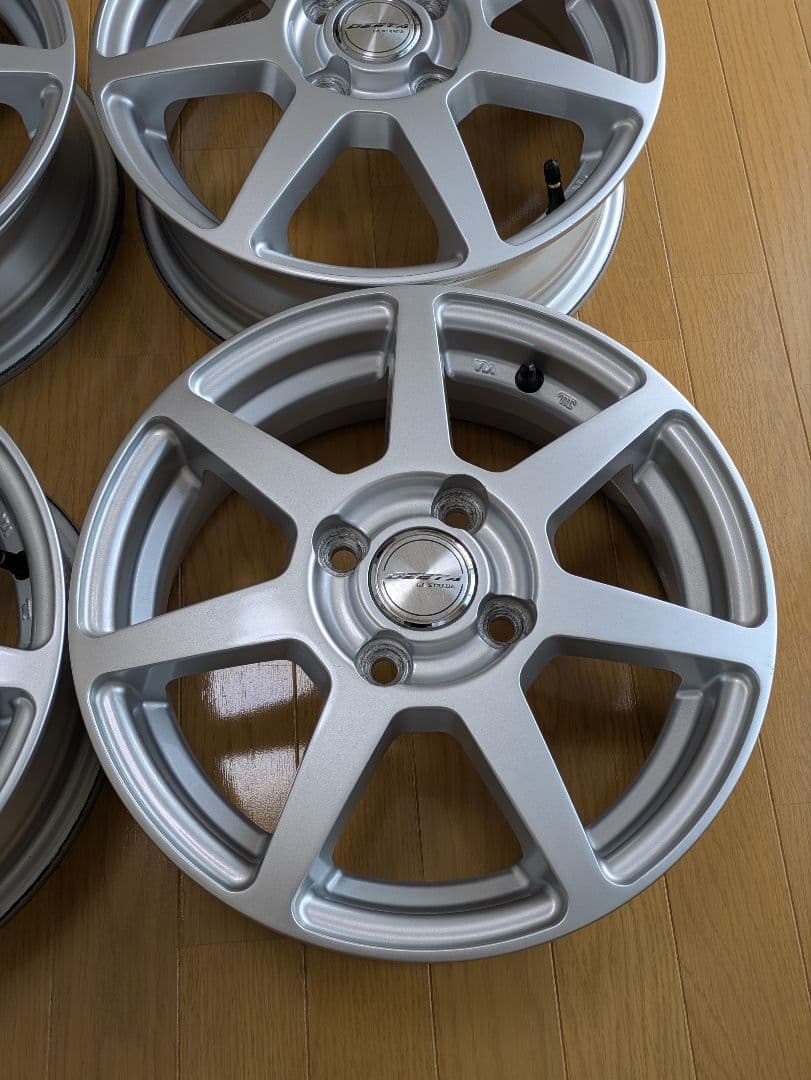 【美品:送料無料】14インチホイール　4.5J ＋45 PCD100 4本セット