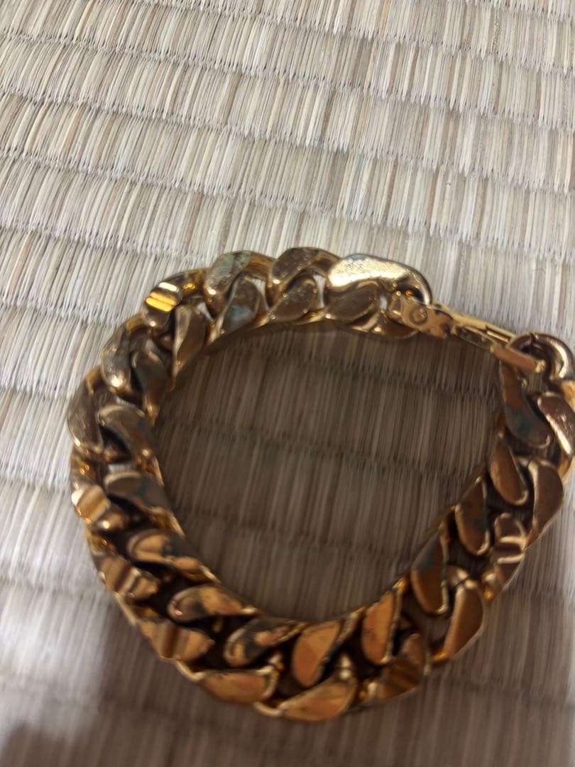 金色メッキ チェーンリンク ネックレス&ブレスレットセット