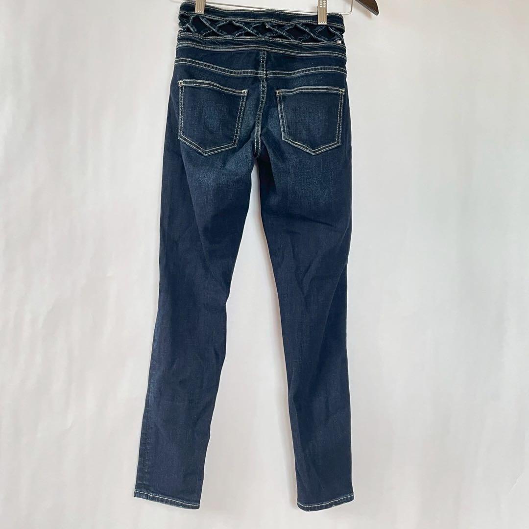新品タグ付き　GYDA ハイウエスト　クロススキニー　デニム　M 美品　ジェイダ