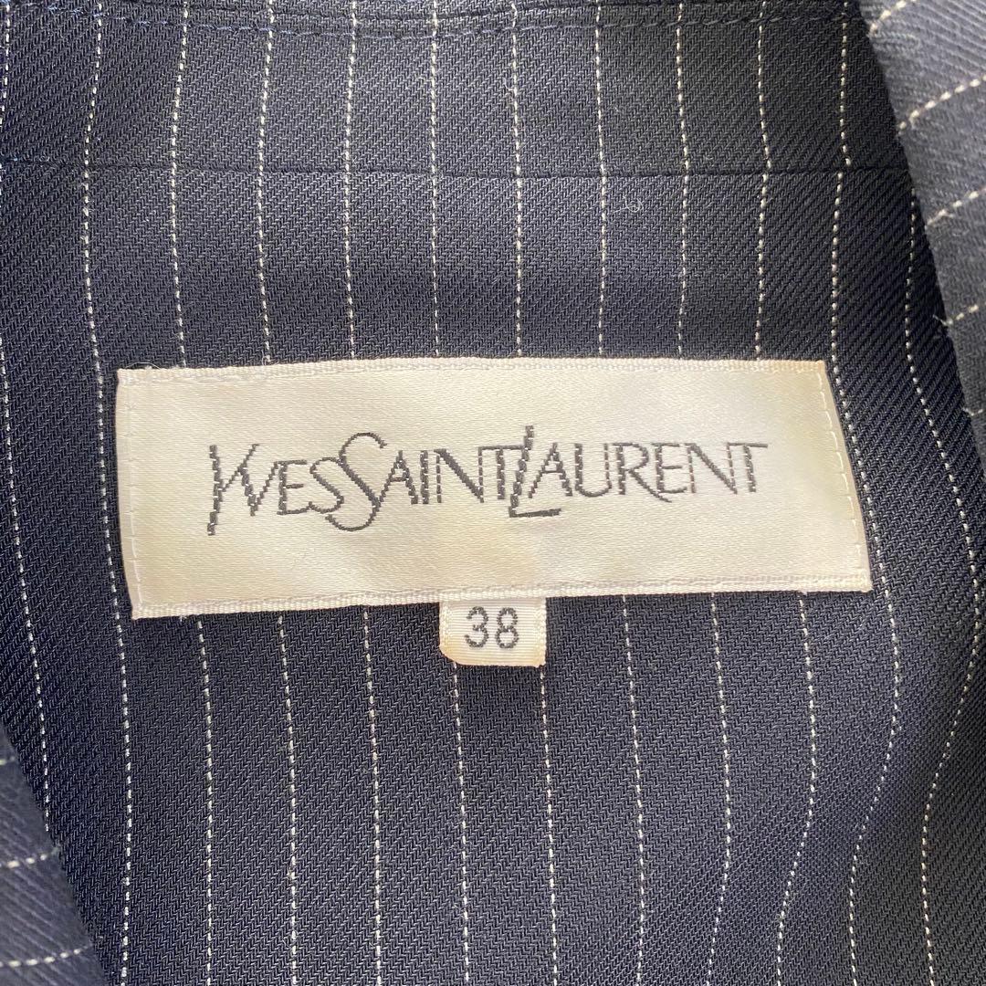 美品　yves saint laurent テーラード　ジャケット　ストライプ