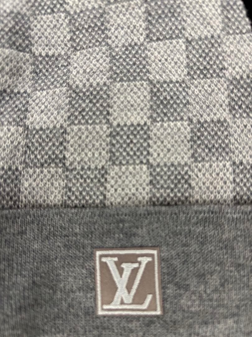 LOUIS VUITTON ルイヴィトン ダミエ ニット帽 ビーニー グレー系
