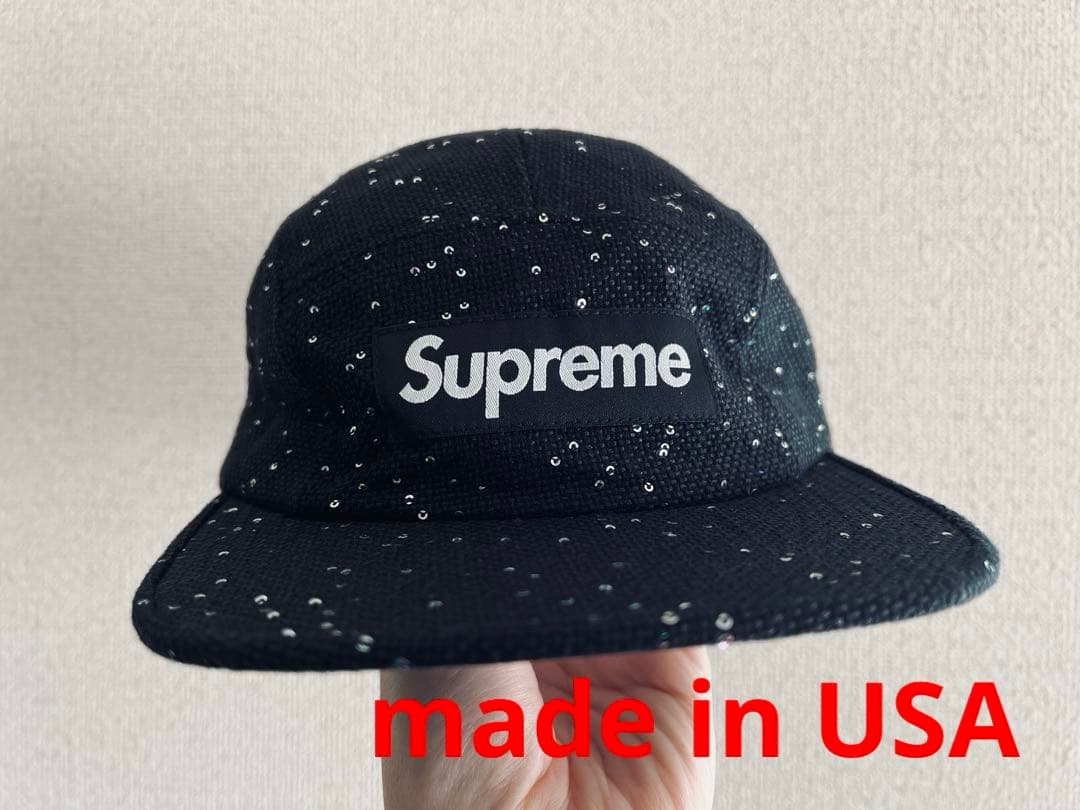 ち*だ様 【 USA製】希少supreme BOX logo ラメキャップ ブラ