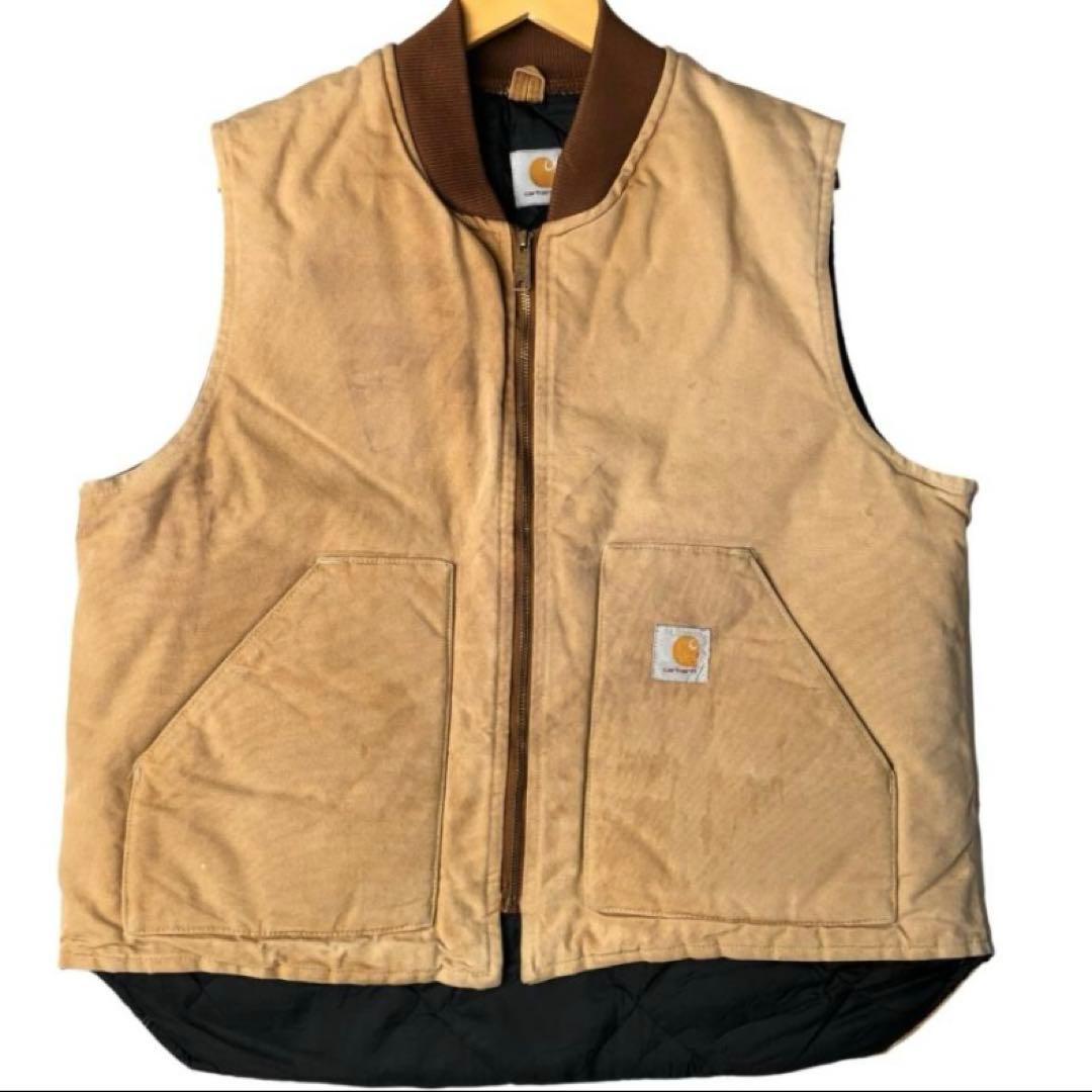 ヴィンテージ Carhartt カーハート ダック ベスト USA製 腰ゴム