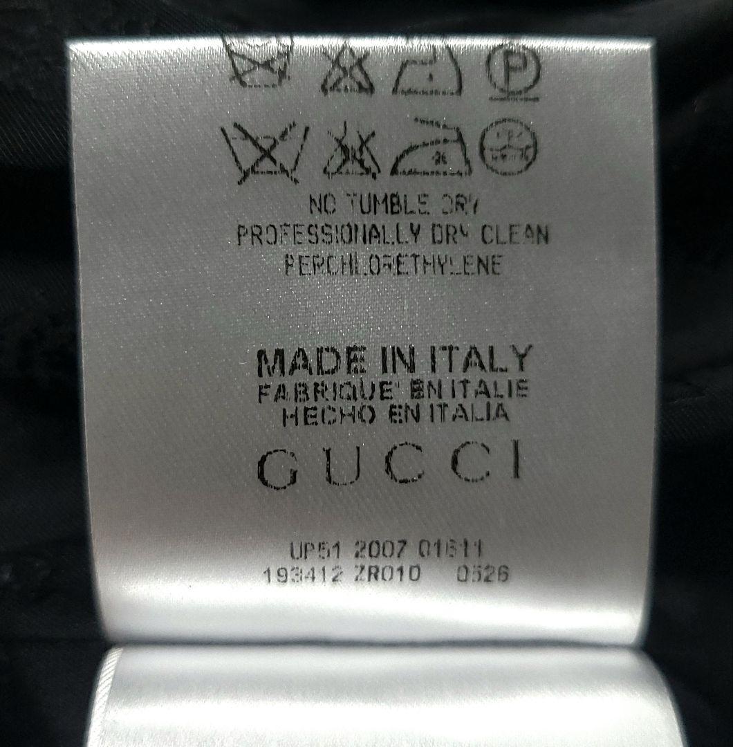 【未使用級】GUCCI　テーラードジャケット 裏地総柄 クレスト シェリーライン