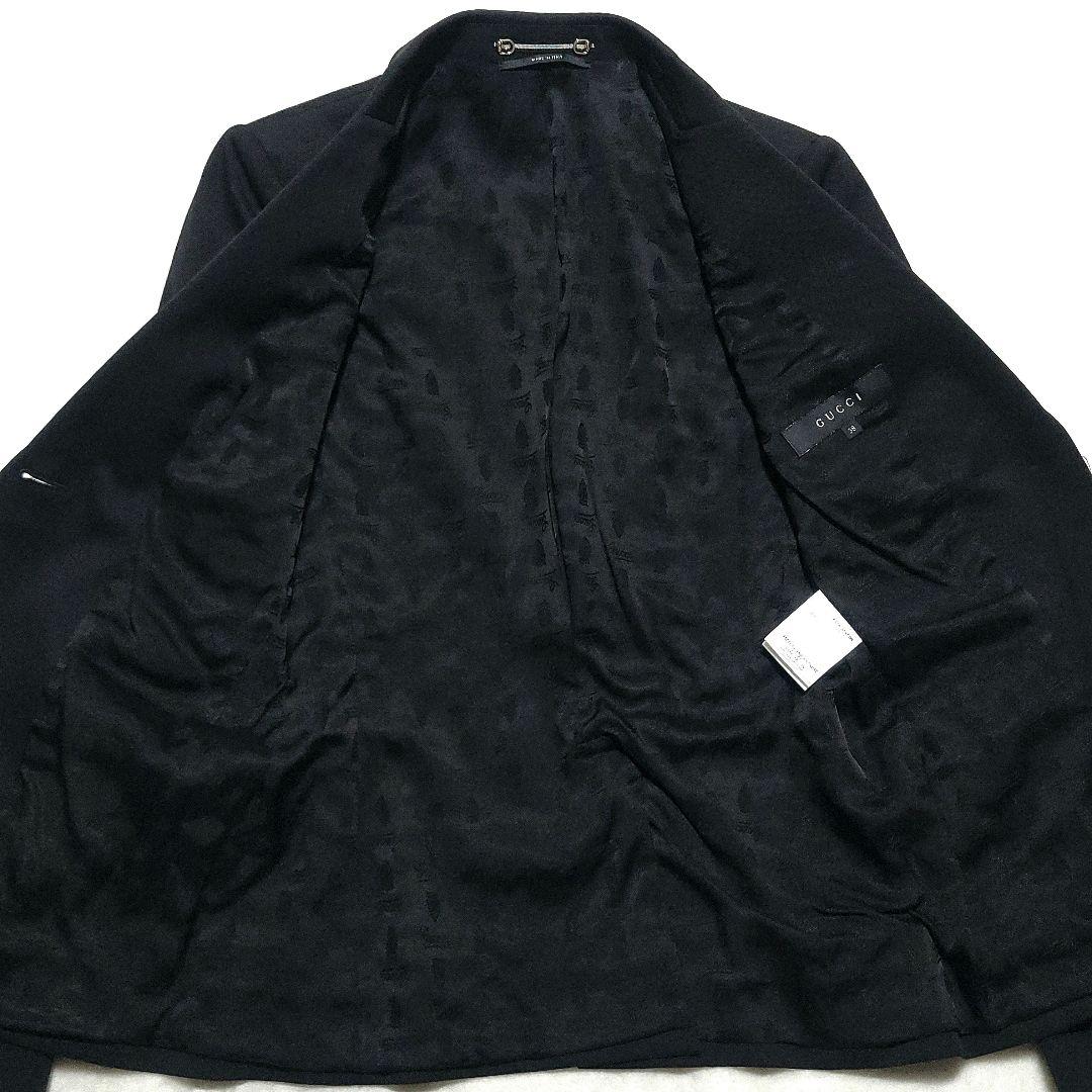 【未使用級】GUCCI　テーラードジャケット 裏地総柄 クレスト シェリーライン