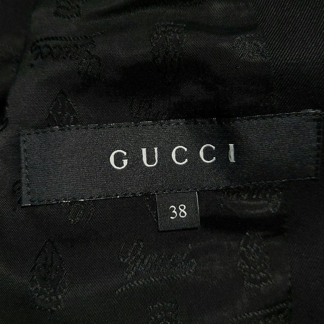 【未使用級】GUCCI　テーラードジャケット 裏地総柄 クレスト シェリーライン