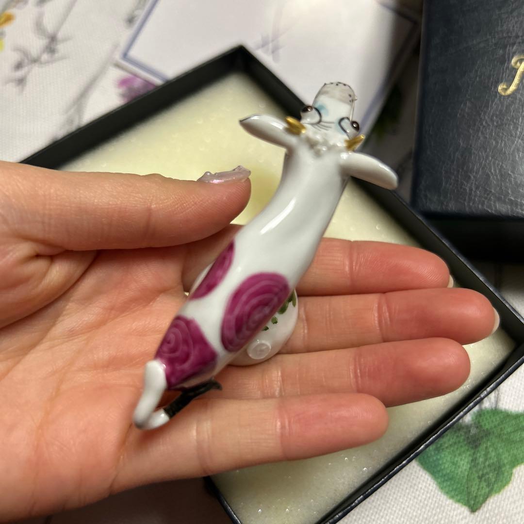 MEISSEN マイセン　置物　フィギュリン　干支　牛　丑　うし　ウシ　ブルー