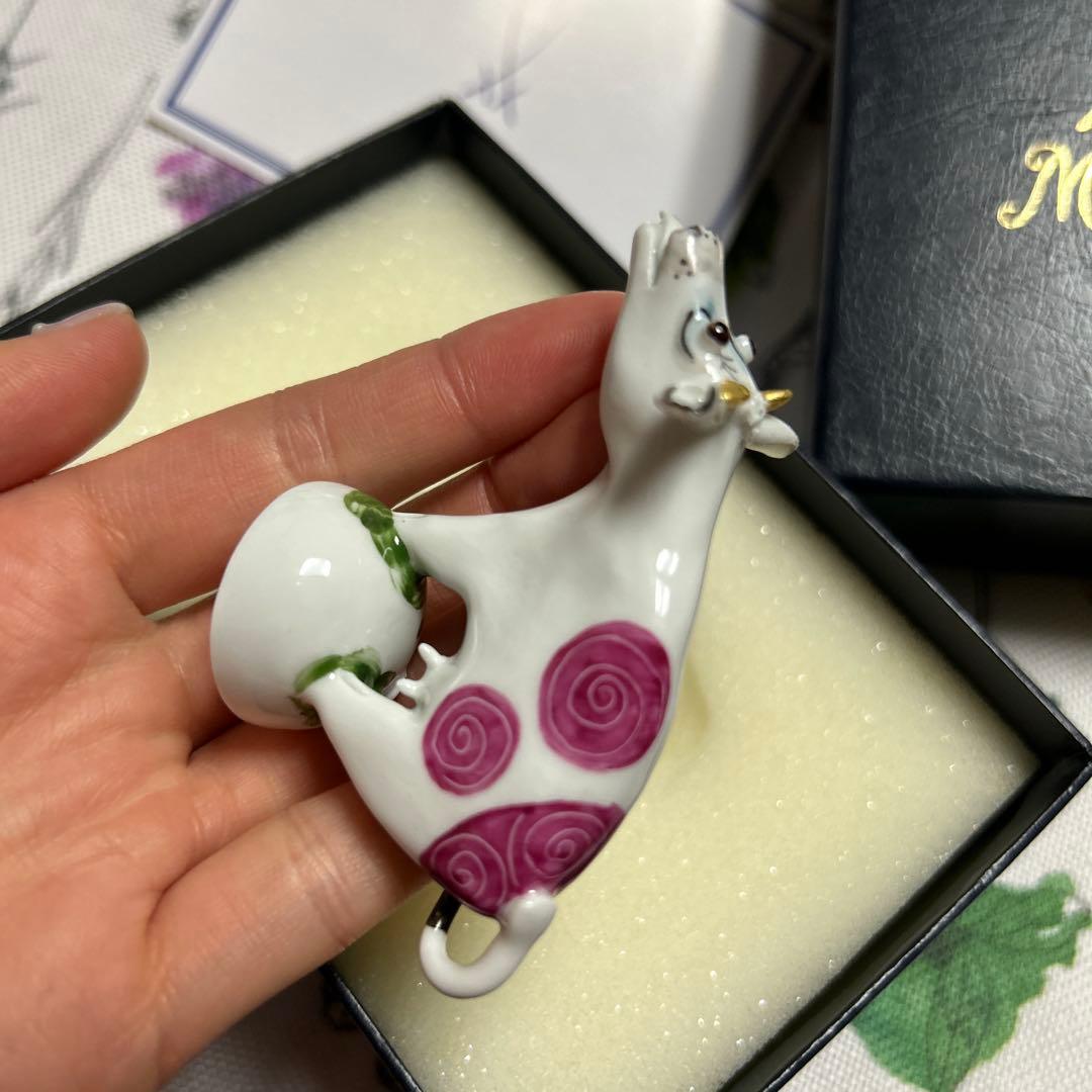 MEISSEN マイセン　置物　フィギュリン　干支　牛　丑　うし　ウシ　ブルー