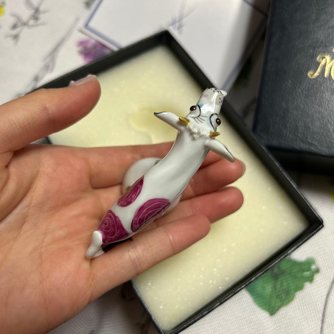 MEISSEN マイセン　置物　フィギュリン　干支　牛　丑　うし　ウシ　ブルー