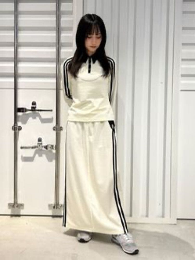 KIJUN トラックトップス ラインニット 長袖 ポロ 韓国 Y2K