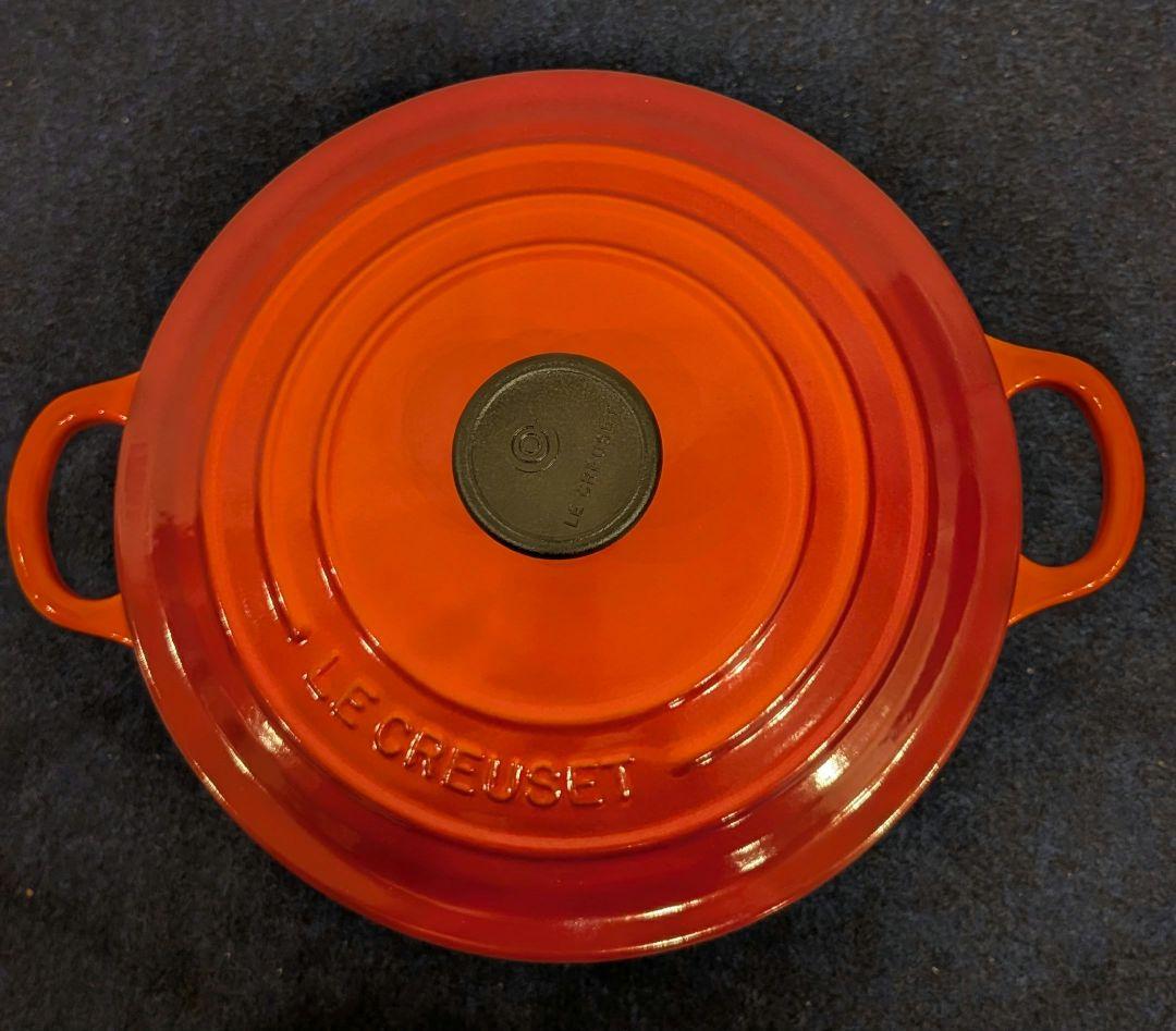 新品未使用　ルクルーゼ　両手鍋　20cm 　チェリーレッド