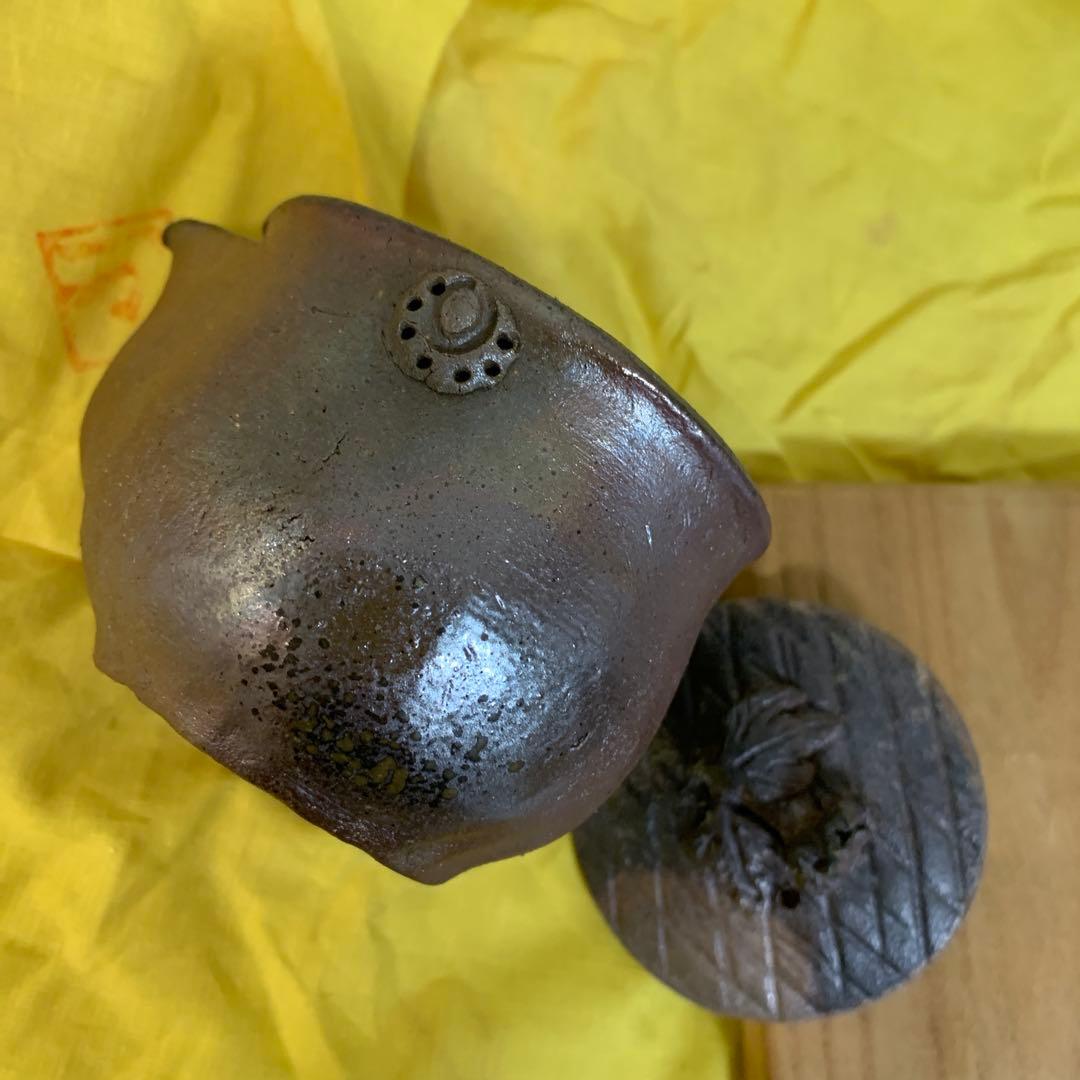 備前焼　宝瓶　桐箱入　未使用　煎茶器