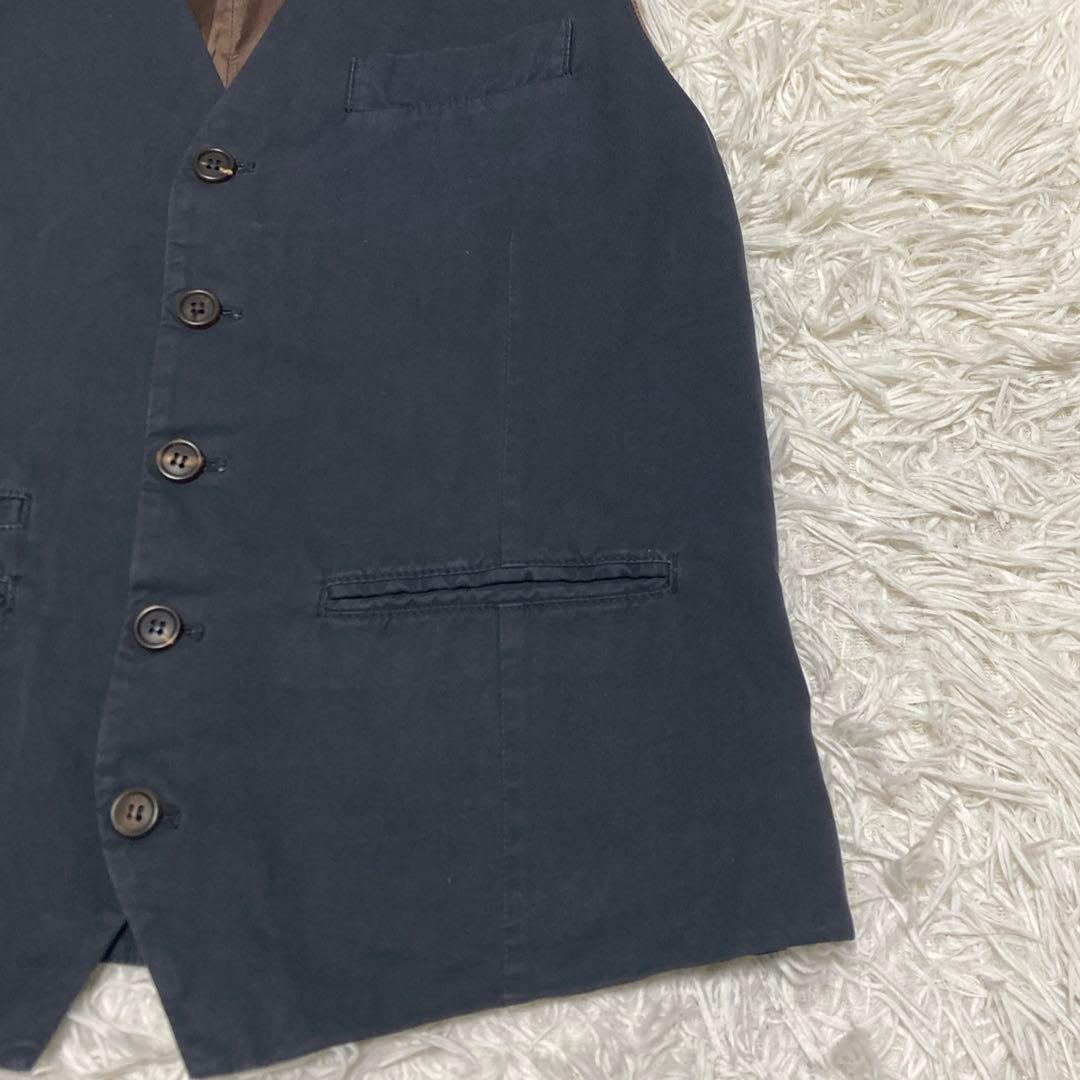 ブルネロクチネリ　コットンジレ　ベスト　XXL サイズ52 ダークグレー
