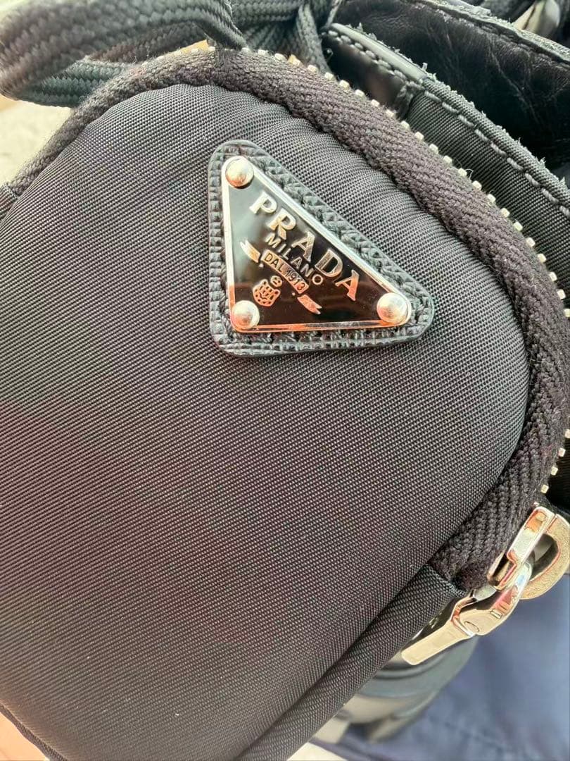 PRADA プラダ モノリス ブーツ 三角プレート ポーチつき ブラック　35