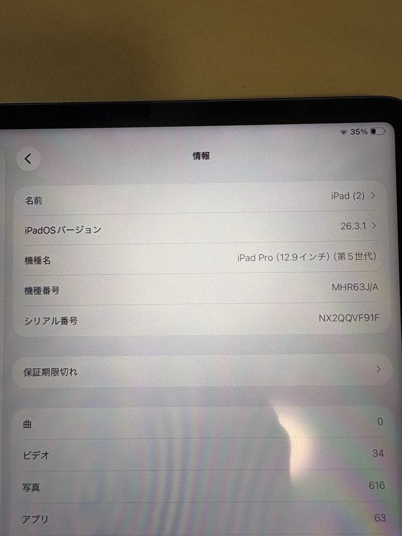 極美品iPadPro12.9 第5世代 256GB wifi+cellular