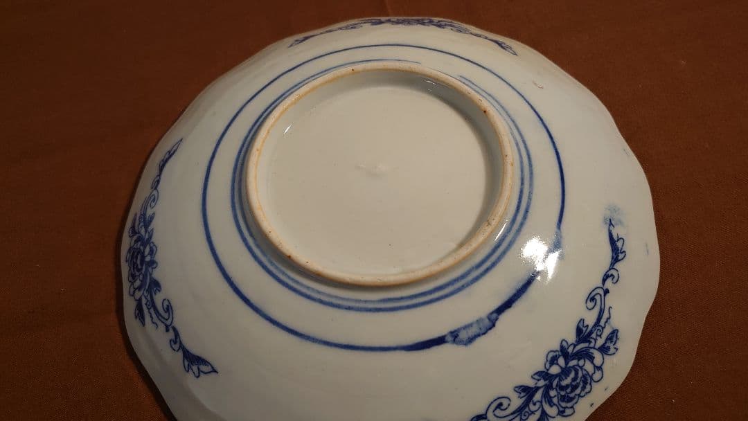古伊万里　伊万里　色絵　中皿　江戸期　唐人　１客