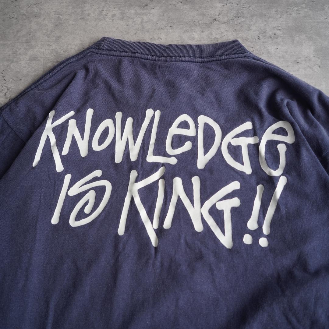 90's stussy ステューシー　シャドーマン　Tシャツ　ネイビー　L