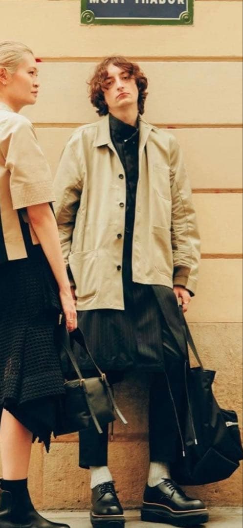 美品 sacai ドッキング ジャケット ブルゾン