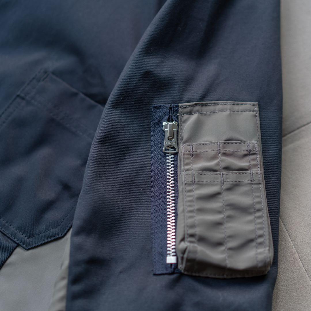 美品 sacai ドッキング ジャケット ブルゾン