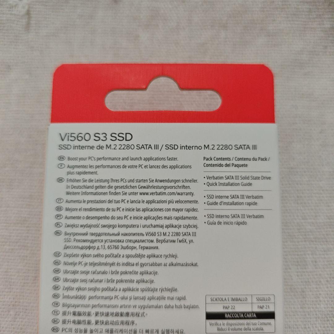 新品 Verbatim SATAIII M.2 2280 Vi560 1TB