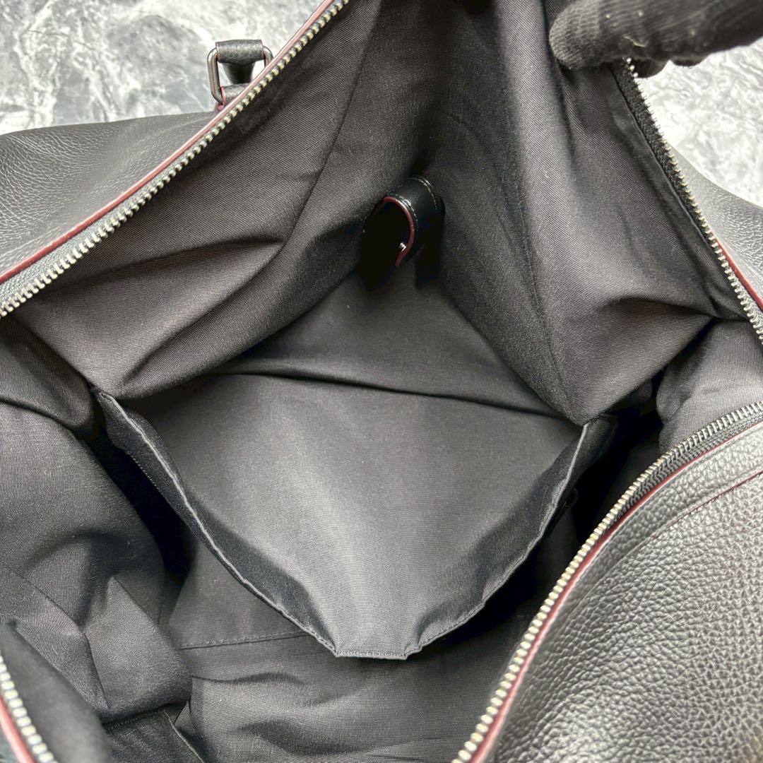 未使用級 COACH トレッカー ボストンバッグ 大容量 レザー ブラック