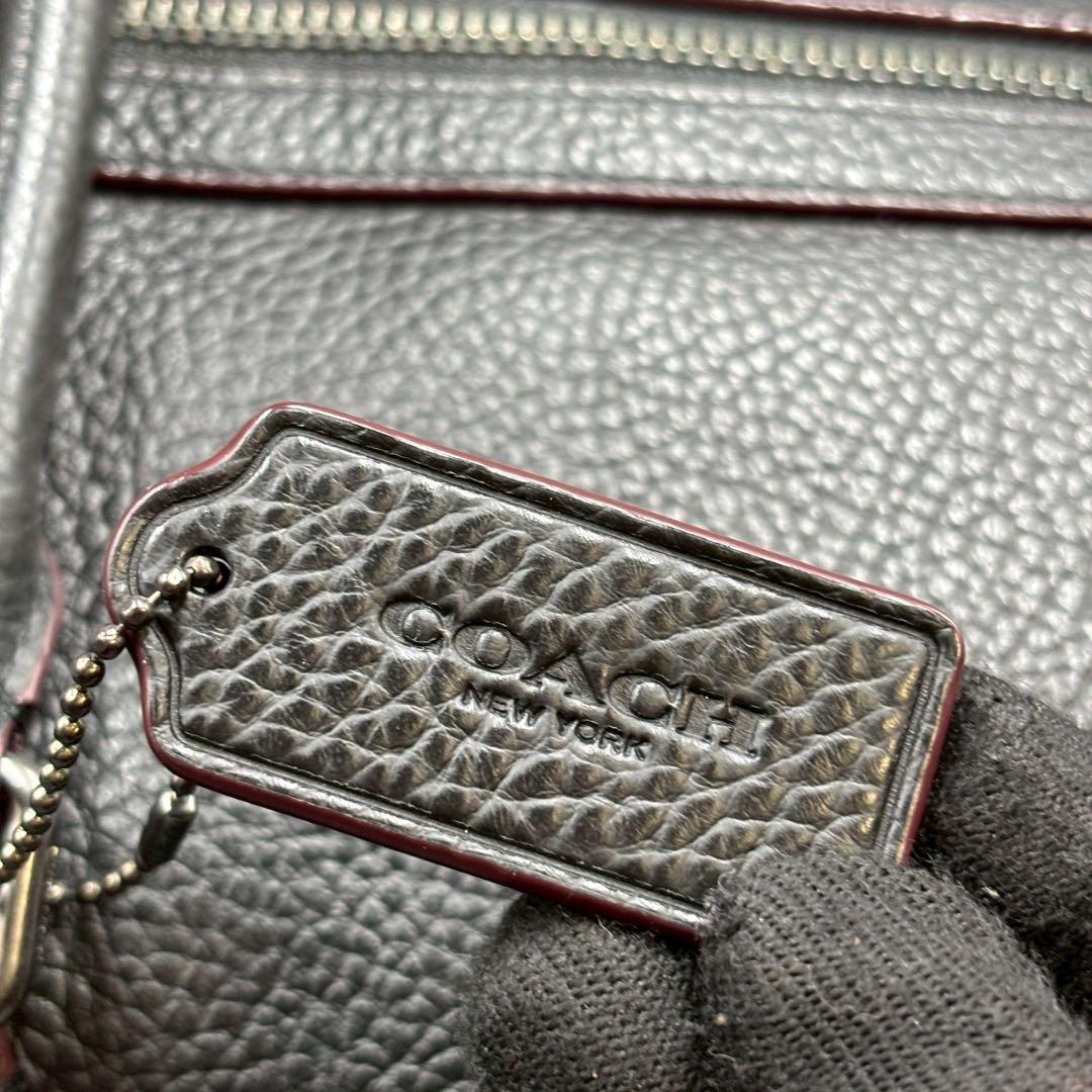 未使用級 COACH トレッカー ボストンバッグ 大容量 レザー ブラック
