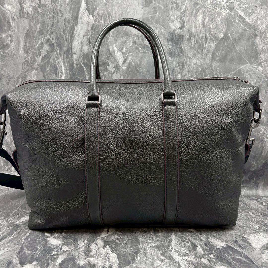 未使用級 COACH トレッカー ボストンバッグ 大容量 レザー ブラック